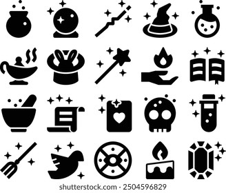 Mystical Essentials Black Solid Icon