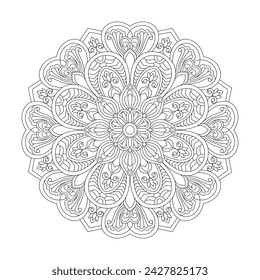 Mystical Ethnic Mandala Coloring Book Page for kdp Book Interior. Peaceful Petals, Ability to Relax, Brain Experiences, Harmonious Haven, Peaceful Portraits, Blossoming Beauty mandala design.