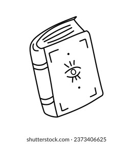Mystical Eye in an Enchanted Book: Artistic Illustration for Spiritual Decor, Posters, and Magic-themed Designs