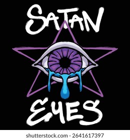 Mystical Eye and Pentagram for streetwear illustration
