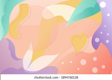 mystical fantasy forest gradient colors background illustration. Great images for wall art posters, greeting cards or book covers