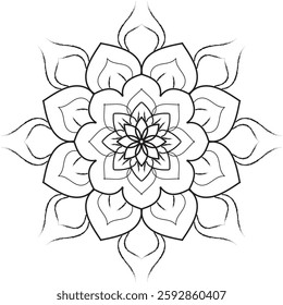 Mystical Floral Mandala . Creative Mandala.