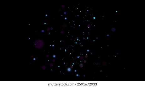 Mystical Glowing Particles with Soft Light Effect