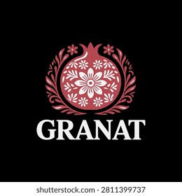 Mystical granat brand logo vector