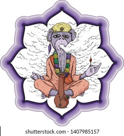 The Mystical Grape Ape smoking 