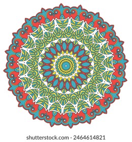 Mystical Kaleidoscope: Mystifying Multi Color Mandala Design