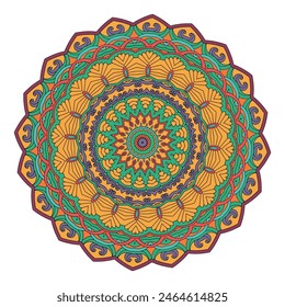 Mystical Kaleidoscope: Mystifying Multi Color Mandala Design