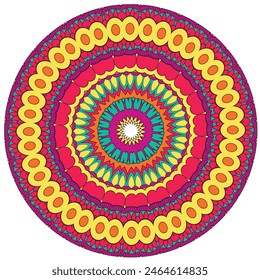 Mystical Kaleidoscope: Mystifying Multi Color Mandala Design