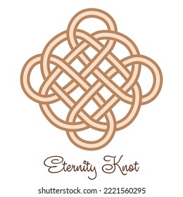 Mystical knot of longevity and health, a sign of good luck Feng Shui, the infinity knot, health symbol tattoo