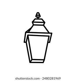 Mystical Lanterns Outline Icon, Vector illustration