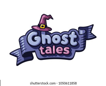 Mystical logo template. Ghosts, witches, sorcerers. Vector format, available for editing. Color version on light background.