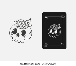 Mystical magic element vector design. Tarot design