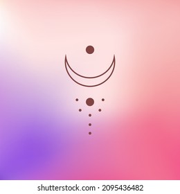 mystical magic elements on a halographic gradient background. for creating tarot cards or magic witch ritual