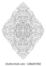 Mystical Medallion Design Template Carpet Wallpaper Stock Vector ...