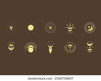 Mystical Moon Design Element Set