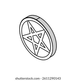 mystical ornament isometric icon vector. mystical ornament sign. isolated symbol illustration