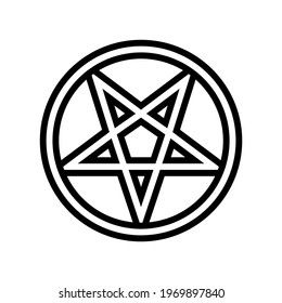 mystical ornament line icon vector. mystical ornament sign. isolated contour symbol black illustration