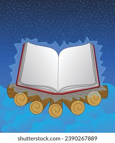 Mystical Pages - Open Book with Enchanting Atmosphere