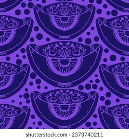 Mystical pattern. Symmetrical eyes. Vector seamless pattern	

