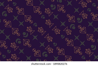 Mystical purple background. Vector pattern on the theme of mysticism.