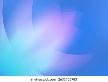 Mística púrpura y verde gradiente abstracto ilustración de fondo de Vector con objetos en forma de flor de loto.