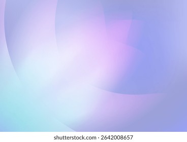 Mystical purple and green gradient abstract vector background illustration with lotus flower-like objects.