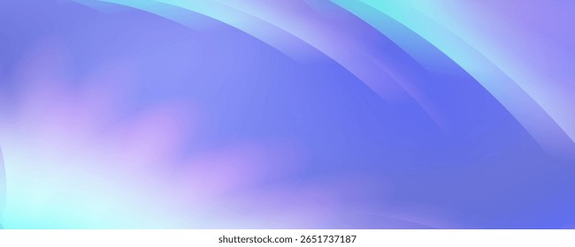 Ilustração de fundo vetorial abstrato de gradiente roxo e verde místico com erupções solares e raios cósmicos.