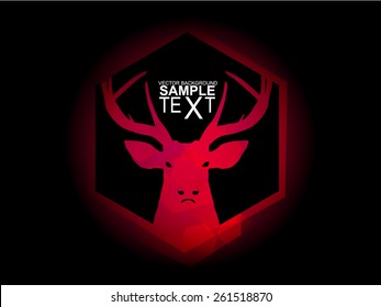Mystical red deer 
