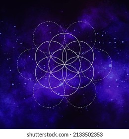 Mystical sacred geometry vector symbol. Spirituality, harmony