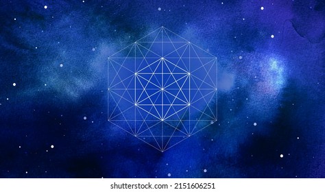 Mystical sacred geometry vector symbol. Spirituality, harmony