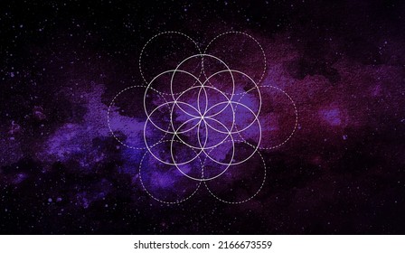 Mystical sacred geometry vector symbol. Spirituality, harmony