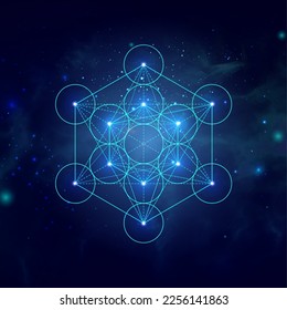 Mystical sacred geometry vector symbol. Spirituality, harmony