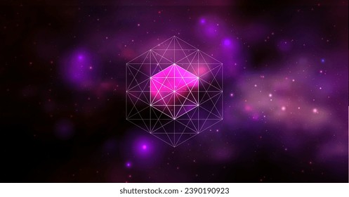 Mystical sacred geometry vector symbol. Spirituality, harmony