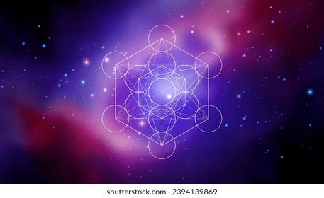 Símbolo místico sagrado del vector de geometría. Espiritualidad, armonía