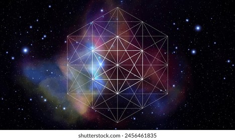 Mystical sacred geometry vector symbol. Spirituality, harmony