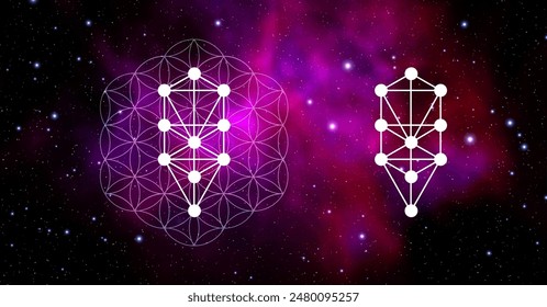 Mystical sacred geometry vector symbol. Spirituality, harmony