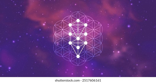 Símbolo vetorial de geometria sagrada mística. Espiritualidade, harmonia