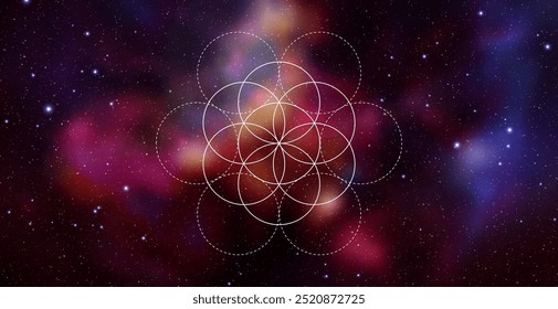 Mystical sacred geometry vector symbol. Spirituality, harmony
