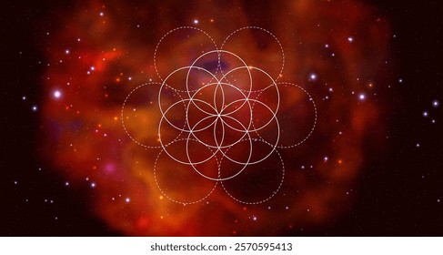 Mystical sacred geometry vector symbol. Spirituality, harmony