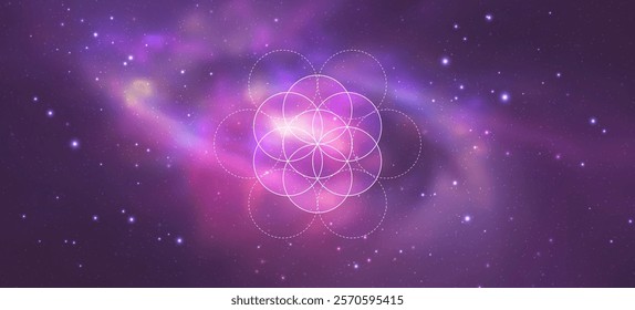 Mystical sacred geometry vector symbol. Spirituality, harmony