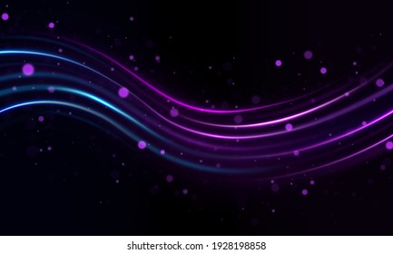 Mystical shine streaks. Glint cosmic rays. Neon wind lines. Glow effect. Glare splash.