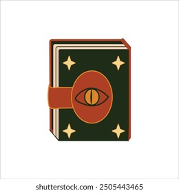 Mystical spell book. vector illustration 