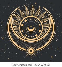 Spiritual Moon Vector Art, Icons, and Graphics for Free Download