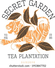 Mystical tiger pattern print design