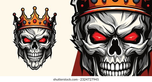 Mystical Zombie King: Crowned Logo Mascot for Competitive Teams