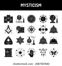 Mysticism line icons set. Isolated vector element. Outline pictograms for web page, mobile app, promo. Editable stroke.