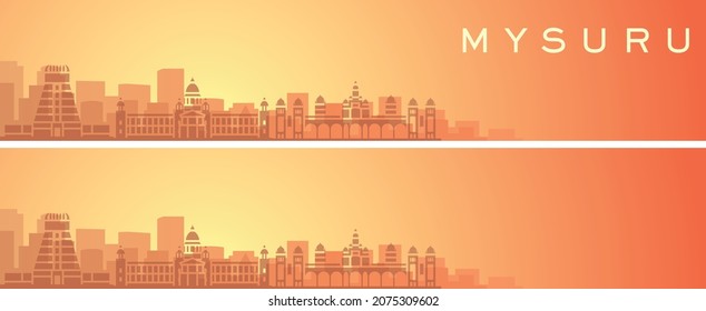 Mysuru Beautiful Skyline Scenery Banner