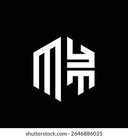 
Logotipo MYT icono MYT monograma MYT letra minimalista Círculo plano Diseño de logotipo abstracto moderno único.