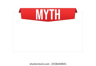 Myth banner design. Myth icon. Flat style vector illustration.