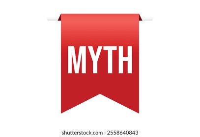 Myth banner design. Myth icon. Flat style vector illustration.